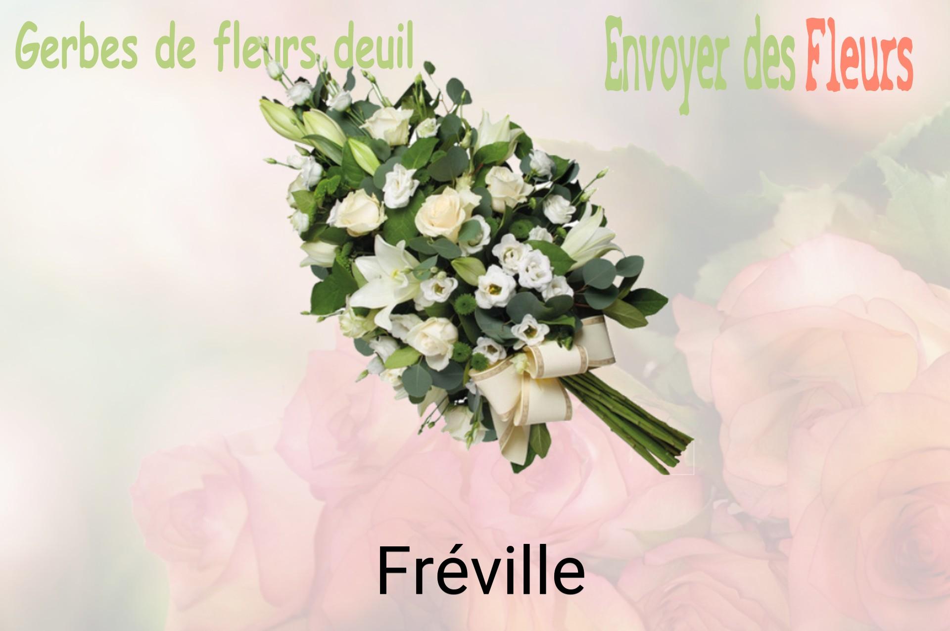 Gerbe de fleurs de deuil livrée à Fréville